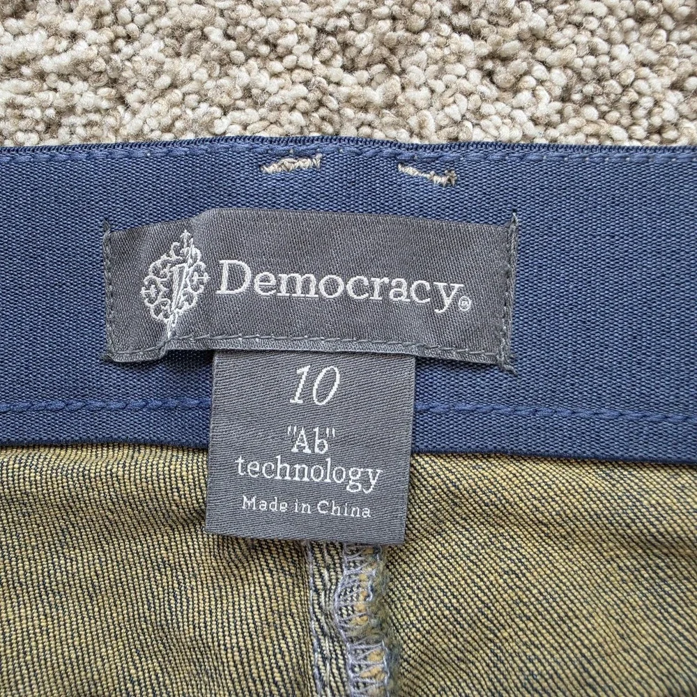 Democracy Jeans Womens 10 Blue Light Wash Wide-Leg Relaxed Mid Rise 30x33.5 - Picture 2 of 8